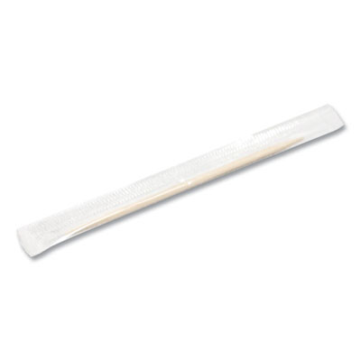 Individually Wrapped Round Wood Toothpicks, 4", Natural, 1,000/Box, 12 Boxes/Carton