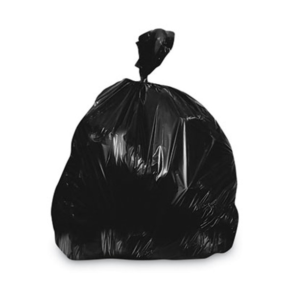 Linear Low-Density Can Liners, 33 Gal, 1.5 Mil, 33" x 39", Black, Flat Pack, 250/Carton