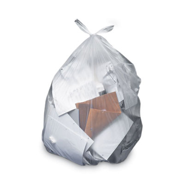 Linear Low-Density Can Liners, 60 Gal, 2 Mil, 36" x 58", Clear, Flat Pack, 100/Carton