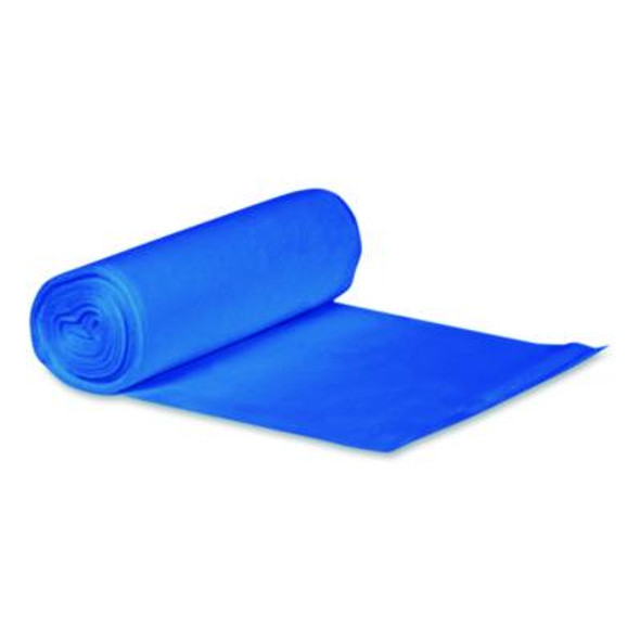 Eco Blend Max Can Liners, 33 Gal, 0.8 Mil, 33" x 39", Blue, 25 Bags/Roll, 8 Rolls/Carton