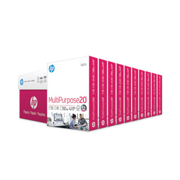 Multipurpose20 Paper, 96 Bright, 20 Lb Bond Weight, 8.5 x 11, White, 500 Sheets/Ream, 10 Reams/Carton