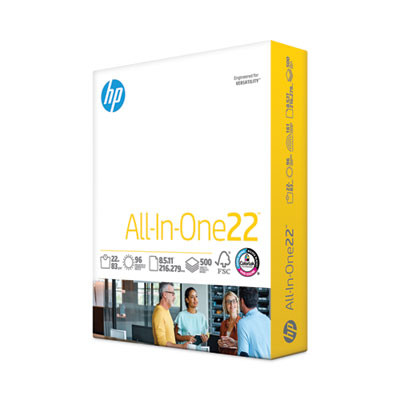 All-In-One22 Paper, 96 Bright, 22-Lb Bond Weight, 8.5 x 11, White, 500/Ream