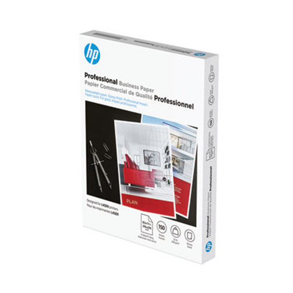 Professional Business Paper, 52 Lb Bond Weight, 8.5 x 11, Glossy White, 150/Pack