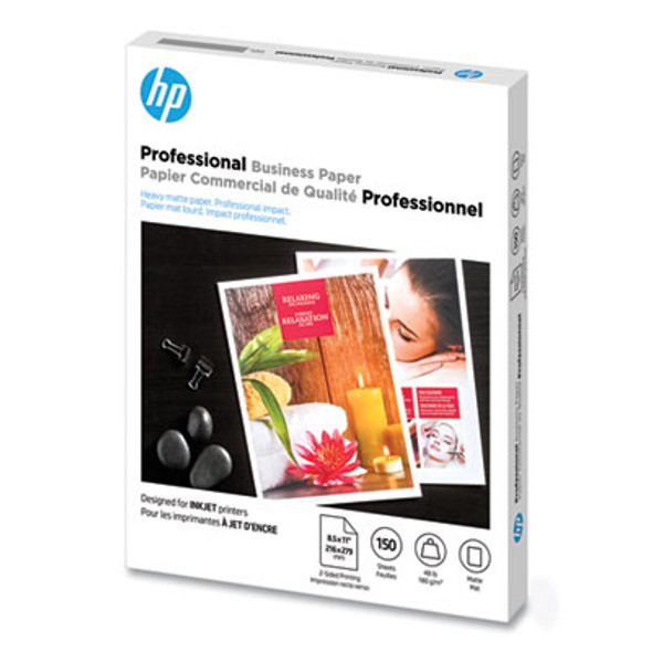 Inkjet Brochure Paper, 98 Bright, 48 Lb Bond Weight, 8.5 x 11, White, 150/Pack