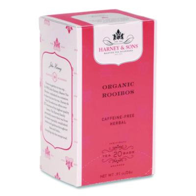 Premium Tea, Organic Rooibos Herbal Tea, Individually Wrapped Tea Bags, 20/Box