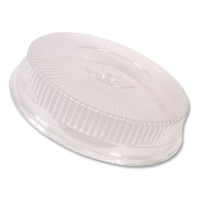Round Plastic Dome Lid, Embossed, Fits 212/213, 16" Diameter, Clear, 25/Carton