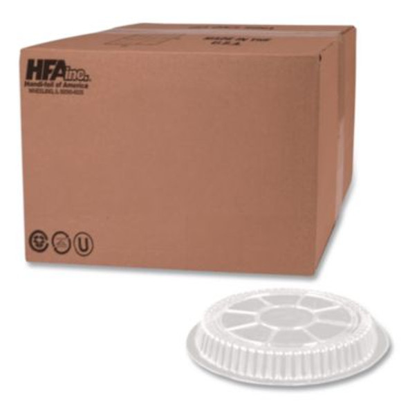 Plastic Dome Lids, Fits Round Pan 2047, 7" Diameter x 0.88" h, Clear, 500/Carton