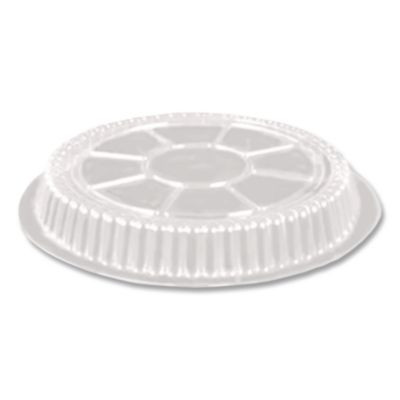 Plastic Dome Lids, Fits Round Pan 2047, 7" Diameter x 0.88" h, Clear, 500/Carton