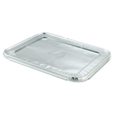 Steam Pan Foil Lids, Fits Half-Size Pan, 25 Gauge, 12.81 x 10.44, 100/Carton