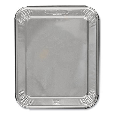 Steam Table Pan Lids, Full Curl Edge, Fits Half-Size Pan, 0.62" Deep, 11.16 x 12.75, 100/Carton