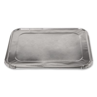 Steam Pan Foil Lids, Fits Full-Size Pan, 45 Gauge, 12 x 20.81, 50/Carton