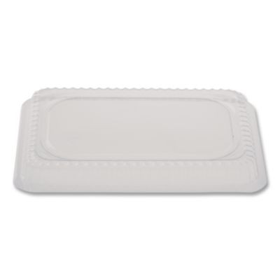 Plastic Dome Lid, Rectangle, Fits 1 Lb Oblong Pan 2060, Clear, 500/Carton