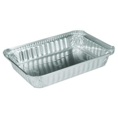 Aluminum Oblong Pan, Shallow, 1.5 Lb, 6 x 8.59 x 1.25, Silver, 500/Carton