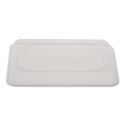 Plastic Dome Lids, Fits Oblong Pans 2061/2062, 8.25 x 5.88, Clear, 500/Carton