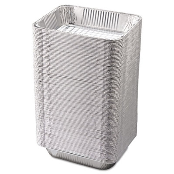 Aluminum Steam Table Pans, Half-Size Deep, 10.38" x 2.56" x 12.75", 100/Carton