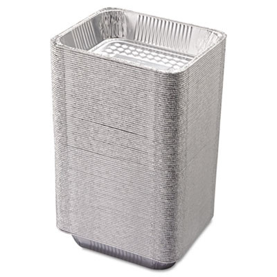 Aluminum Steam Table Pans, Half Size Deep, 2.56" Deep, 10.38 x 12.75, 100/Carton