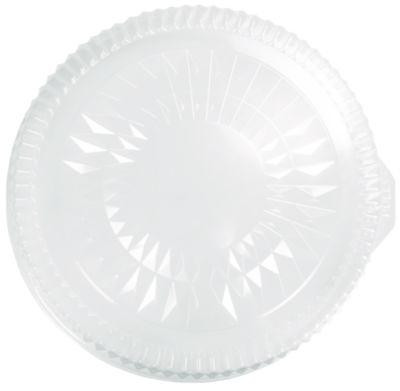 Plastic Dome Lids, Embossed, Fits 4012/4013, 12" Diameter, Clear, 25/Carton