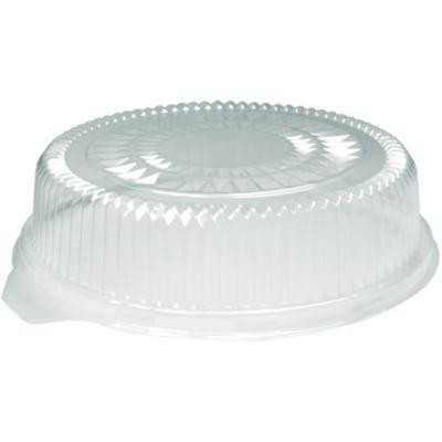 Plastic Dome Lids, Embossed, Fits 4012/4013, 12" Diameter, Clear, 25/Carton