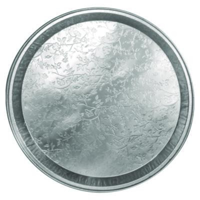 Aluminum Embossed Tray, 12" Diameter, 25/Carton