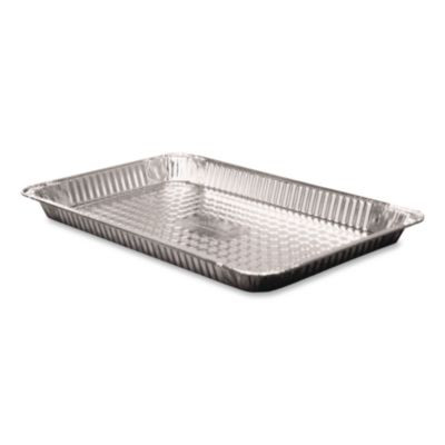 Aluminum Steam Table Pans, Full-Size Shallow, 1.63" Deep, 12.19 x 20.75, 50/Carton
