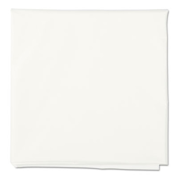 Octy-Round Plastic Tablecover, 82" Diameter, White, 12/Carton