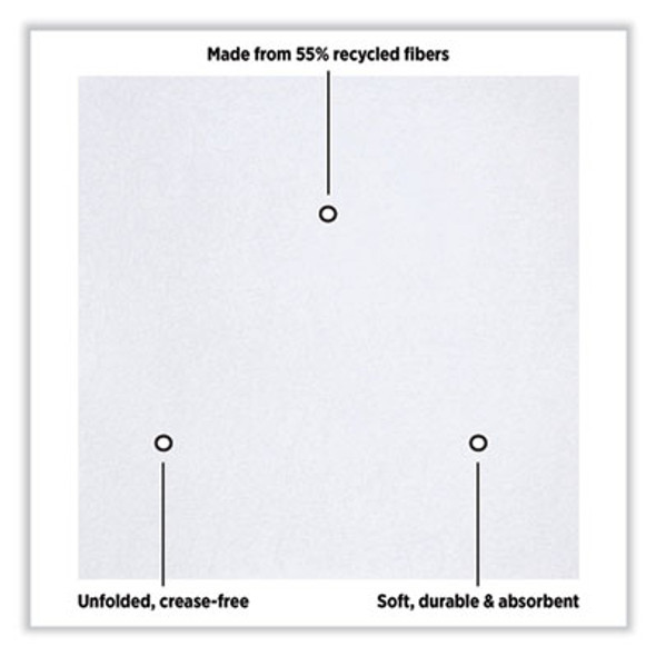 Linen-Like Natural Flat Pack Napkin, Ultraply, 16 x 16, White, 1,200/Carton