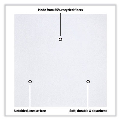 Linen-Like Natural Flat Pack Napkin, 16 x 16, White, 1,200/Carton
