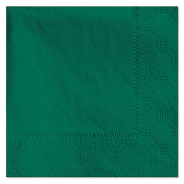 Beverage Napkins, 2-Ply, 9 1/2 X 9 1/2, Hunter Green, 1000/Carton