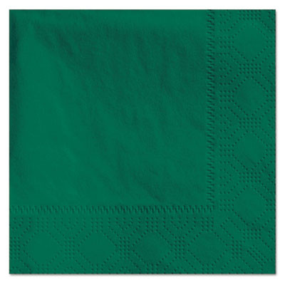 Beverage Napkins, 2-Ply, 9.5 x 9.5, Hunter Green, 1,000/Carton