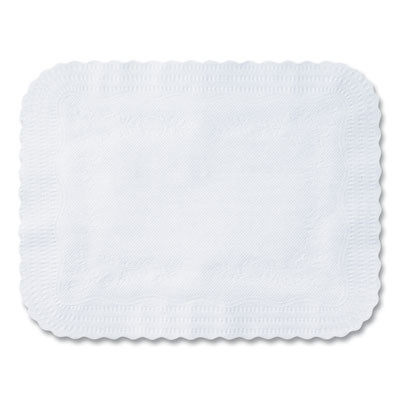 Scalloped Edge Traymat, Smooth Surface, 16.5" x 12.75", White, 1,000/Carton