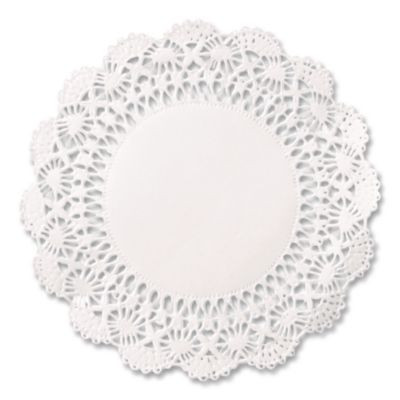 Cambridge Lace Doilies, Round, 12", White, 4,000/Carton
