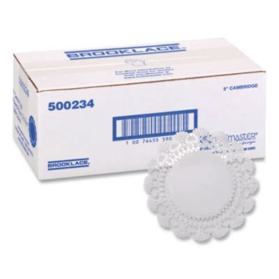 Cambridge Lace Doilies, Round, 5", White, 1,000/Carton