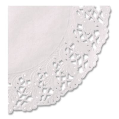 Kenmore Lace Doilies, Round, 14.5", White, 1,000/Carton