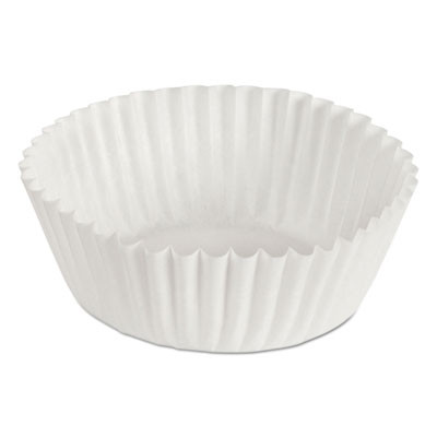 Fluted Bake Cups, 2 Oz, 1.75 x 1.3 x 1.3, White, Paper, 500/Pack, 20 Packs/Carton