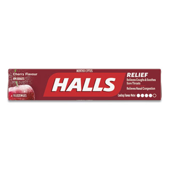 Mentho-Lyptus Cough And Sore Throat Lozenges, Cherry, 9/Pack, 20 Packs/Box