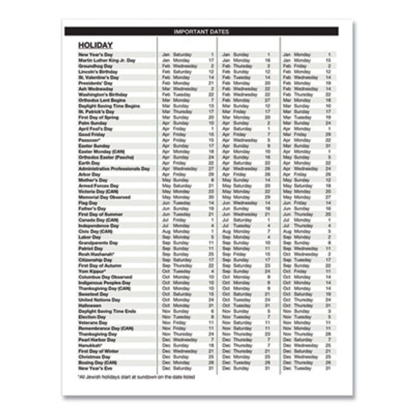 Academic Year Recycled Professional Weekly Planner, 11 x 8.5, Black Wirebound Soft Cover, 12-Month (Aug To July): 2025-2026