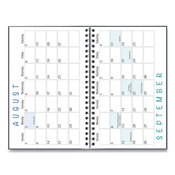 Recycled Academic Weekly/Monthly Appointment Planner, 8 x 5, Black Cover, 13-Month: Aug 2025 To Aug 2026