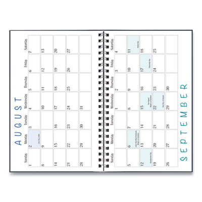 Recycled Academic Weekly/Monthly Appointment Planner, 8 x 5, Black Cover, 13-Month: Aug 2025 To Aug 2026