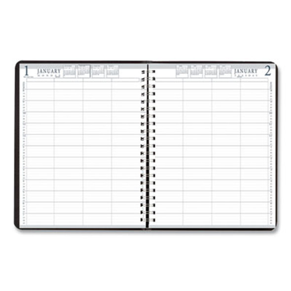 Executive Series Four-Person Group Practice Daily Appointment Book, 11 x 8.5, Black Hard Cover, 12-Month (Jan To Dec): 2026