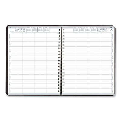 Executive Series Four-Person Group Practice Daily Appointment Book, 11 x 8.5, Black Hard Cover, 12-Month (Jan To Dec): 2026