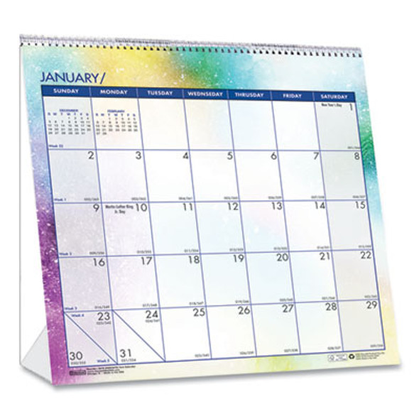 Recycled Cosmos Tent Calendar, Night Sky Artwork, 6 x 6, White/Multicolor Sheets, 12-Month (Jan To Dec): 2026