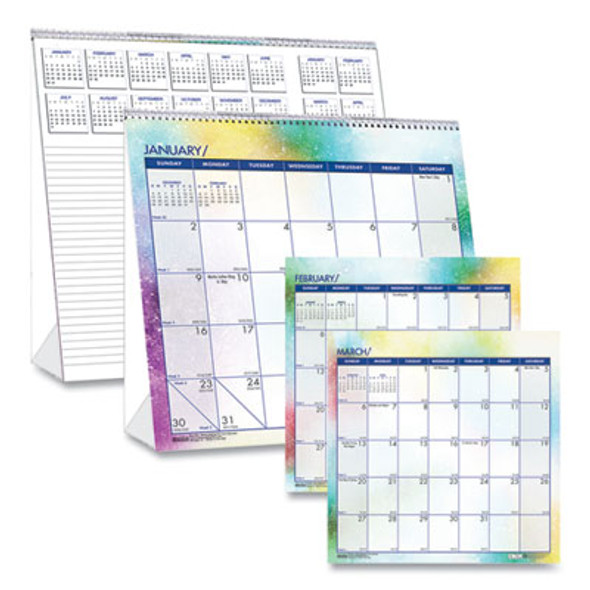 Recycled Cosmos Tent Calendar, Night Sky Artwork, 6 x 6, White/Multicolor Sheets, 12-Month (Jan To Dec): 2026