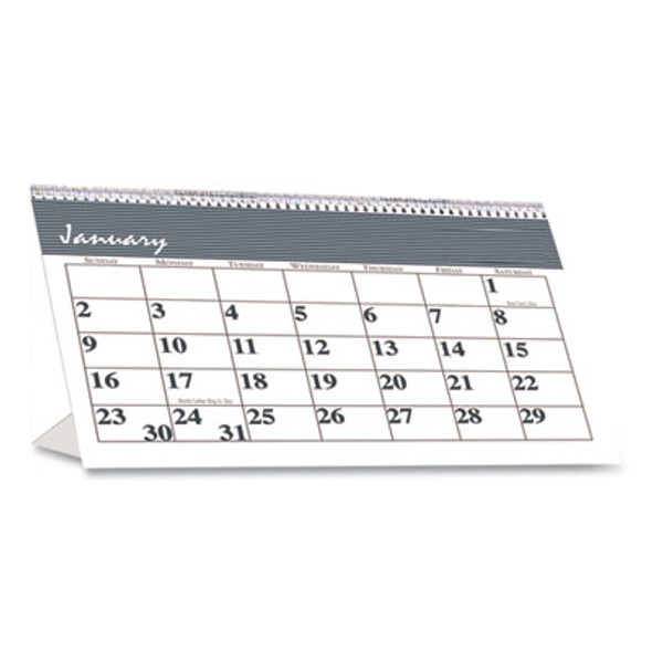 Bar Harbor Recycled Desk Tent Monthly Calendar, 7 x 4.25, White/Blue Sheets, 12-Month (Jan To Dec): 2026