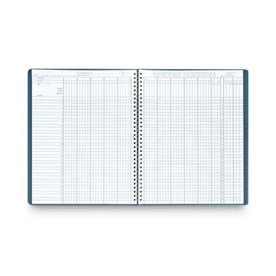 Recycled Class Record Book, 8 Classes, 35 Students, 9 To 10 Week Terms, 40-Week Span, Blue Cover, 11 x 8.5 Sheets