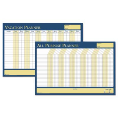 100% Recycled All-Purpose/Vacation Planner, 12-Month Planning/Scheduling Calendar, 36" x 24", Multicolor Surface