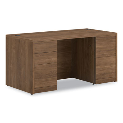 10500 Series Double Pedestal Desk With Full Pedestals, 60" x 30" x 29.5", Pinnacle