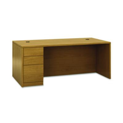 10500 Series "l" Workstation Left Pedestal Desk With Full-Height Pedestal, 72" X 36" X 29.5", Harvest