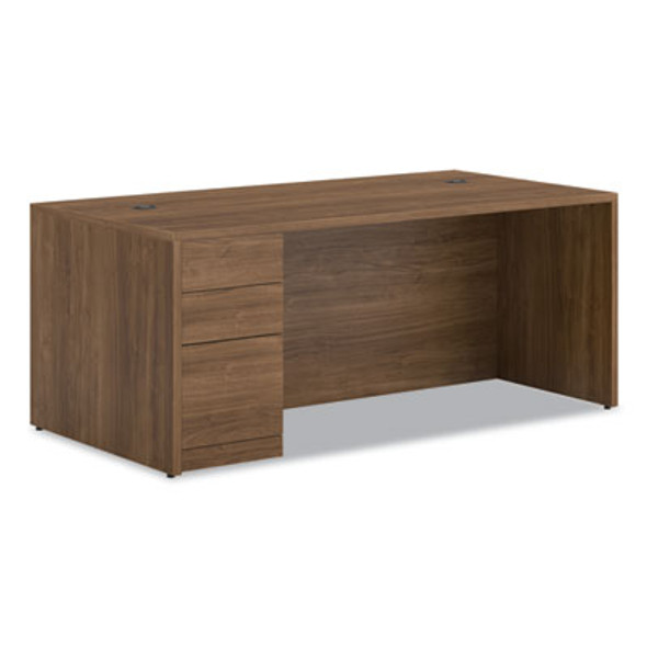 10500 Series "L" Workstation Single Pedestal Desk With Full-Height Pedestal, 72" x 36" x 29.5", Pinnacle