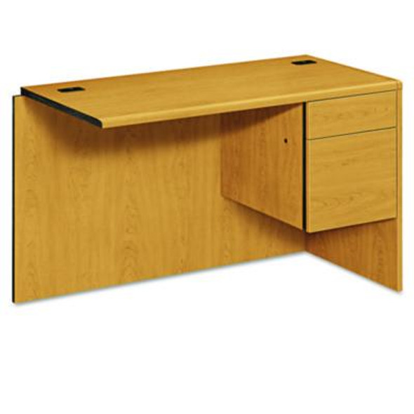 10700 "L" Workstation Return, Right 3/4 Pedestal, 48w x 24d x 29.5h, Harvest