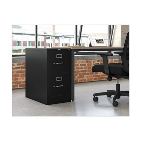 310 Series Vertical File, Two Letter-Size File Drawers, Black, 15" x 26.5" x 29"